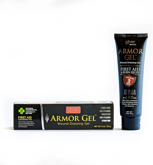 Silver Biotics Armor Gel Wound Dressing Gel | 4 oz | First Aid + Burn Relief 24 PPM