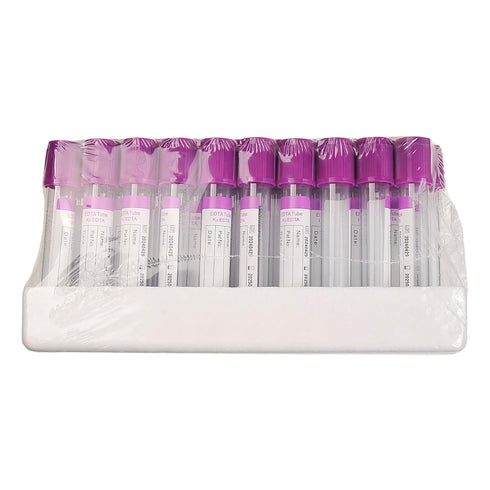 Pet Animals Lab Vacuum Blood Collection Tubes EDTA K2, 100pcs 10ml Lavender for Veterinary Supplies