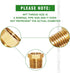 NPT 1/4 Female to NPT 3/8 Male Thread Adapter, Brass Reducer for Garden PVC Hose, Air, Gas, Fuel Line (2 pcs)