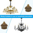 PATIKIL 25 25mm 1 Set x Lamp Finials Caps Knob, Solid Brass Lamp Shade Top Decoration Screw Cap Nuts with Brass