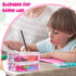 Suzile 12 Pcs Plastic Clear Crayon Box with Lids Stackable Organizer for School Office Supplies
