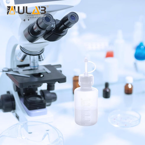 ULAB 12pcs Vol.125ml/4.2oz Drop Dispensing Bottles - LDPE Material, Laboratory Drip Bottle, Watercolor Pigment Bottle