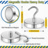 FINDMAG Magnetic Hooks 120lbs, Rare Earth Magnet Hooks Heavy Duty for Hanging, Neodymium Magnet with Hooks for Refrigerator, Home, Kitchen, Office, Cruise (Silver, Pack of 6, Grade N52) by FINDMAG