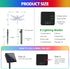 OZS 2PK 40LED 50FT 8 Dragonfly Solar Lights Outdoor Waterproof, Multicolor Solar Fairy Lights with Lighting Modes