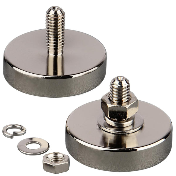 MUTUACTOR Neodymium Magnets,105lbs Strong Magnet M6X15mm Male Threaded Stud,4PCS Anti-Broken Heavy Duty