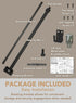 GT-DB006 (19"- 51" 3 Greatim Sliding Door Security Lock Bar, Child Proof Sliding Door Lock Bar with Anti Lift Lock