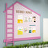 YENHOME 3"X590" Pink Wallpaper Border - Self Adhesive Waterproof Mirror Frame Border for Bulletin Board