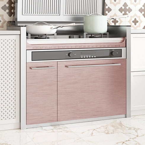Countertops 15.7"118" Rose Gold Stainless Steel Contact Paper Pink Peel and Stick Wallpaper Waterproof Brushed Metal