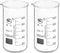 PATIKIL 100ml Tall Form Glass Beaker, 2 Pack, 3.3 Borosilicate Glass Measuring Cups with Spout