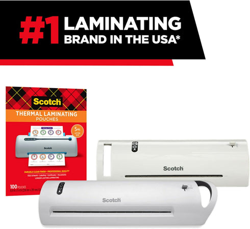 Scotch Thermal Laminating Pouches, 8.9 x 11.4 Inches, Letter Size, 100 Count (Pack of 1)