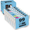 Penguin Remanufactured Ink Cartridge for Epson 99 (7 Pack) for Artisan 800 810 837 835 700 710 725 730 - 2 Black, 1