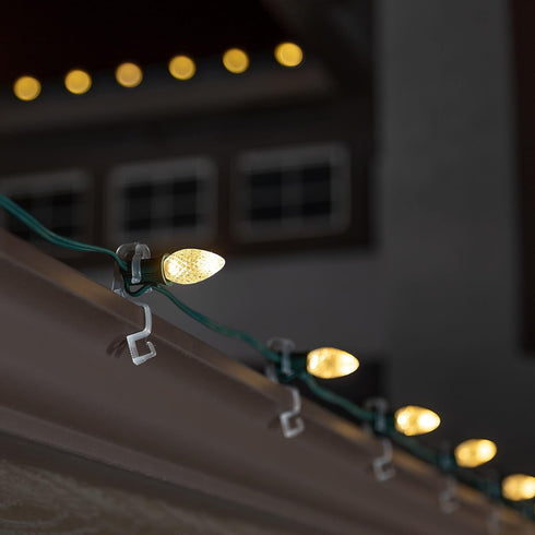 C9 C7 Pack 25 HLO Lighting Omni All-in-One Christmas Light Clips | Hang or Lights from Rain Gutters or Shingles |