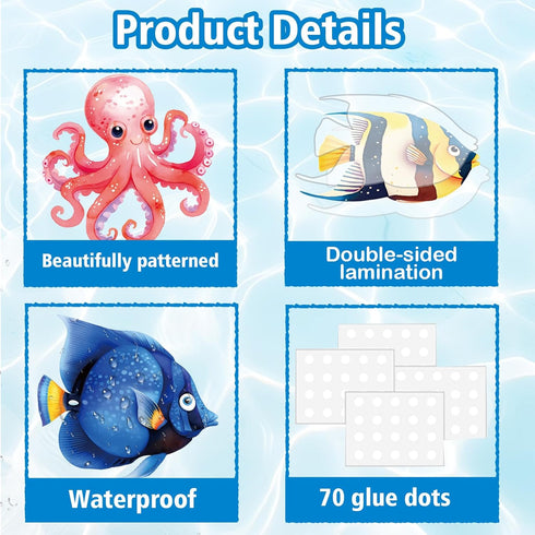 Ocean Bulletin Board Decorations - Underwater Theme Classroom Decorations for Elementary School Kindergarten Office