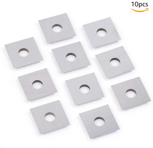 DLtools 12mm Carbide Inserts for Wood, 4-Edge Square Straight Replacement Cutters for Woodworking