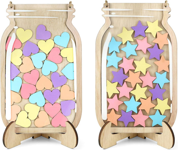 clelize 2 Pack Star Reward Jar System, Magnetic Reward Jar, Star & Heart