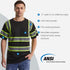 SKSAFETY High Visibility Class 3 Safety T-Shirts - Quick Dry Reflective Short Sleeve Shirts for Men & Women, Medium