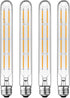 XININSUN 4 Pack T10 LED Bulbs, Long Tubular E26 Dimmable Bulb, 75 Watt Equivalent 2700K Warm White Vintage