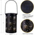 Outdoor Solar Lanterns Garden Tangled Decor Hanging Waterproof Metal Solar Lights with Ramadan Sun Star Moon Decorative
