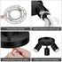 3 GU10 Bulb Light Track Lighting Fixtures Ceiling, Matte Black Round Directional Ceiling Spotlight, Flush Mount
