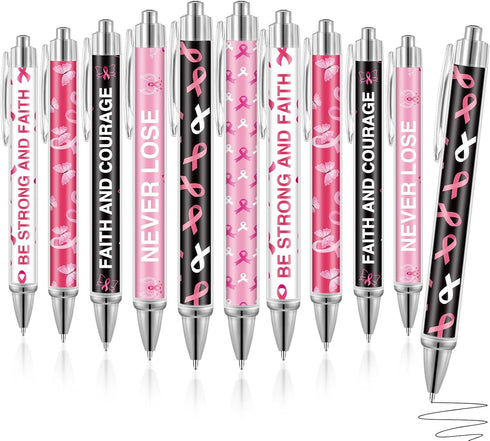 Yeaqee 48 Pcs Christmas Retractable Ballpoint Pens, Santa Claus Snowman Printing 1.0 mm Black Gel Ink for Kids Xmas