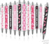 Yeaqee 48 Pcs Christmas Retractable Ballpoint Pens, Santa Claus Snowman Printing 1.0 mm Black Gel Ink for Kids Xmas