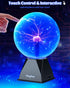 8 Inch Theefun Blue Plasma Ball: Huge Plasma Globe Birthday Gifts Touch & Sound Sensitive Plasma Ball Lamp Electric