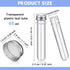 45ml Plastic Test Tubes, 150 Pcs Transparent Clear Bath Salt Tubes with Aluminum Lid for Storage Container