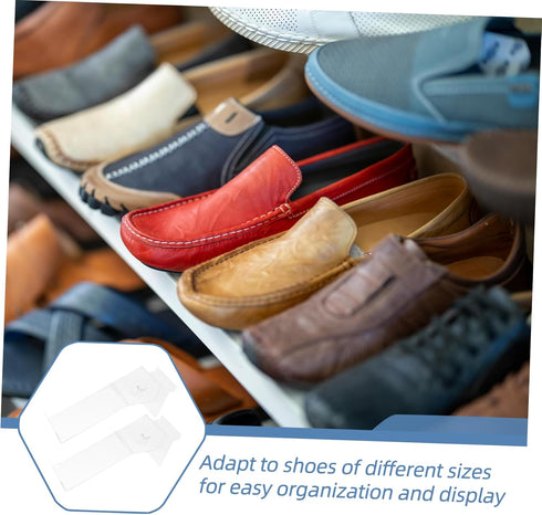 Set 2 Luxshiny Versatile Plastic Shoe Racks Suitable for High Heels Flats Display Stand