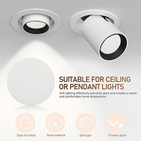 2Pcs 7.08In 10 CLISPEED Light Diffuser Film Anti-Glare Soft Lamp Shade for Ceiling Lights Nursery Bedroom Living Room