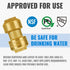 SUNGATOR 1/2 Inch Pushfit Plumbing Fittings, 12 Pack, No Lead Brass Push to Connect for PEX, Copper, CPVC