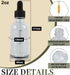 48 Pack, 2oz Glass Dropper Bottle, Leak-Proof Design for Easy Travel, Preety Texture Tincture Bottles with Scales