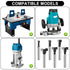 UTRUSTTO Set 1/4 Inch 6 1/4, 5/16, 3/8, 9/16, 1/2, 5/8 inch Keyhole Router Bit Shank, Pieces T Slotting Router Bits
