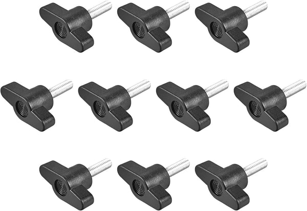 METALLIXITY Clamping Handle Screw Knobs, M5x25mm, 10Pcs, Metal T-Shape Grip for Housing Construction, Industry