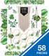 Schoolgirl Style Simply Boho Bulletin Board Set—Home Sweet Classroom Macrame Header, Leaf Border Trims, Hanging Planters, Assorted Leaves, Hexagon Cutouts (58 pc) by Schoolgirl Style