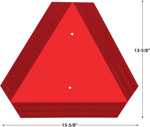 Performance Tool W1496 Reflective Triangle - Essential Safety Sign for Farm Vehicles and Equipment