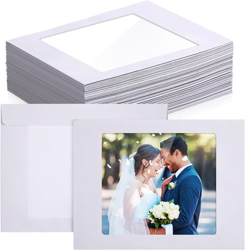 Ctosree 37lb Full Face Window Envelopes, Bright White Booklet with Clear Full Window, 9 x 12 Inch (100 Pcs)