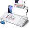 SELEAD Desktop Glass Whiteboard with Calculator & Built-in Mirror, Dry Erase White Board Computer Pad with Organizer