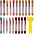 Winfox Wood Filler Sticks, 20 Colors Wood Repair Wax Crayons with Scraper, Wood