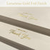 Papierville 24 Pack 4x6, Thank You Cards with Envelopes & Stickers Ivory Gold Foil Flat Notecards Thick Matte Paper