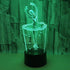 WMH 3D 7 Ballet Dancer Night Light Touch Table Desk Optical Illusion Lamps Color Changing Lights Touch Switch Table