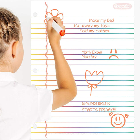 The Peel People Dry Erase Board, Large Notepad Paper Design Whiteboard for School Presentations or Classroom