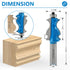 2Pcs Set 1/2 Inch Newdeli Architectural Molding Router Bit Shank Picture Frame Decorative Router Bits for Crown