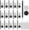 Security Pen Set with Bead Chain and Holder, Desktop Pens with Chains, Blank Ink Refills for Office Supplies