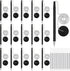 Security Pen Set with Bead Chain and Pen Holder, Desktop Pens with Chains, Blank Ink Refills for Office Bank Supplies,
