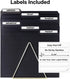 Dunwell Plastic Black 3-Tab Folders, 12 Pack Sturdy File Folders for 8.5x11 Documents
