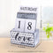 Notakia Perpetual Calendar Wooden Calendar Blocks Vintage Wood Block Calendar for Home Office Desk Accessories Week