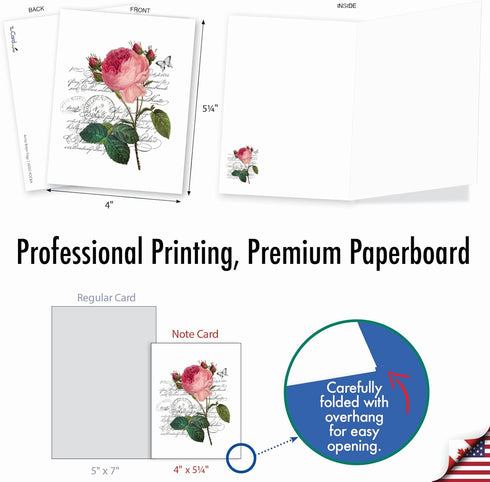 The Best Card Company - 20 Blank Notes with Envelopes, All Occasion Animal Assortment (10 Designs, 2 Each)