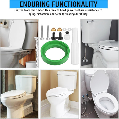 OSALADI Universal Toilet Tank to Bowl Repair Kit - Gasket Kit Inside Tank Toilet Repair Kit, Tank Sealing Replacement