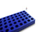 Vial Racks for 2mL Vials, 5 Pack, Blue Polypropylene, 50 Holes, 7.375" x 3.75" x .875", Autoclavable, CV2055