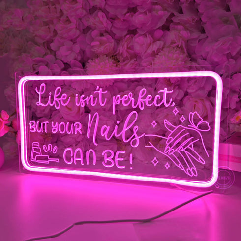 5V 15.75" Planzo NAILS Neon Sign Nails Tech Spa Salon Studio Beauty Business Stores Logo Barber Shops LED Wall Sign